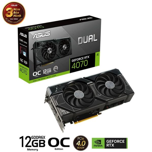 Card màn hình ASUS Dual GeForce RTX 4070 OC Edition 12GB GDDR6X