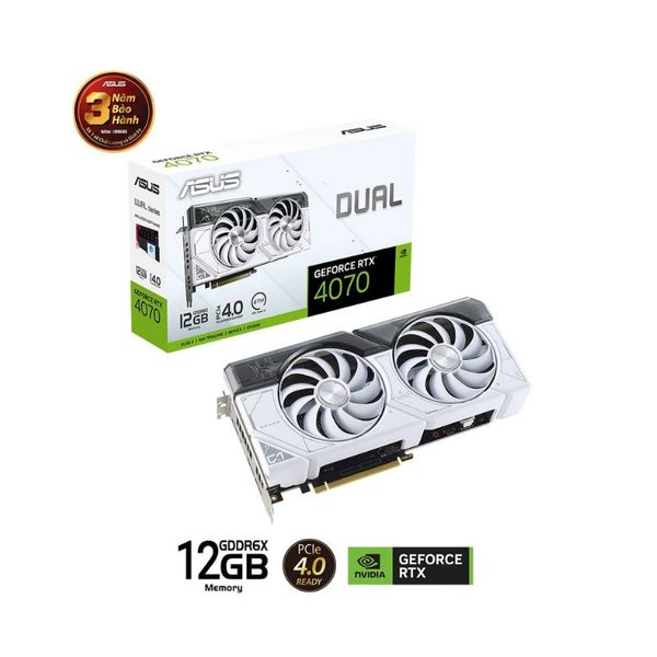 Card màn hình - ASUS Dual GeForce RTX 4070 White Edition 12GB GDDR6X