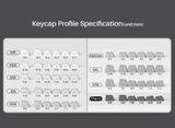 AKKO Keycap Set – Cool Gray (PBT Double-Shot / Cherry profile / 132 nút)