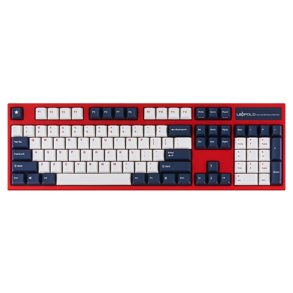 Bàn Phím Cơ Không Dây - Leopold FC900RBT PD White Blue Star | BT5.1| USB-C | Brown , Red Switch, Silent Red Switch