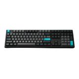 MonsGeek MG108 Black & Cyan (AKKO CS switch - Wine White)