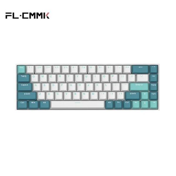 Bàn Phím Cơ Không Dây FL-Esport F12 RGB Cool Mint ( Switch Kailh: White, Red, Brown )