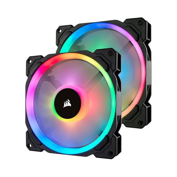 Bộ Fan Corsair LL140 RGB 140mm Dual Light Loop + Lighting Node Pro ( 2 Fan )