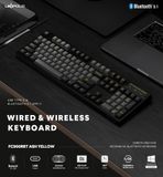 Bàn Phím Cơ Không Dây - Leopold FC900RBT PD Ash Yellow | BT5.1| USB-C | Cherry MX Switch