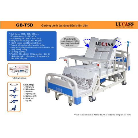 Giường điện bệnh nhân đa năng Lucass GB-T5D