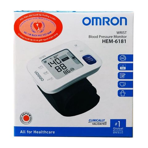 Máy đo huyết áp cổ tay Omron HEM-6181