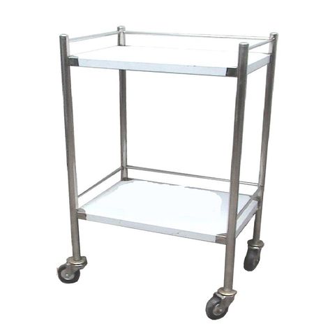 Xe đẩy dụng cụ inox 2 tầng 35x50