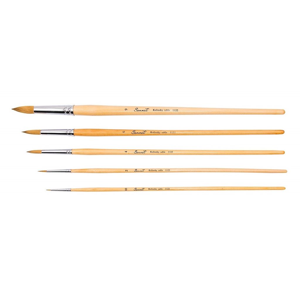 Cọ lông Chồn SONNET Thân Dài - NEVSKAYA PALITRA SONNET Kolinsky Sable Brush (Long Handle)