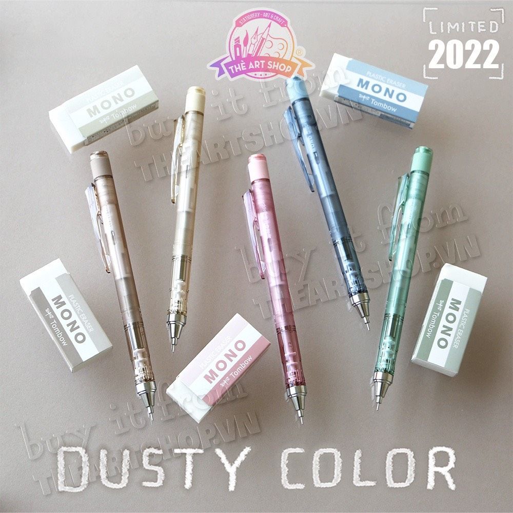 Bút chì cơ khí lắc đẩy ngòi TOMBOW Mono Graph màu DUSTY limited 2022