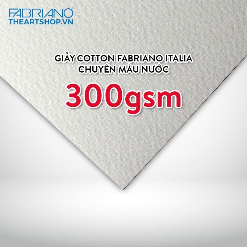 Giấy cotton FABRIANO made in ITALIA - EXTRA WHITE - COLD PRESSED