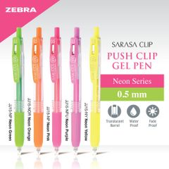 Bộ Bút Gel ZEBRA - ZEBRA Sarasa Neon Color 0.5mm Set 5