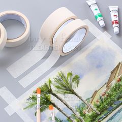Băng keo giấy dùng để cố định giấy vẽ, chặn màu nước - acrylic - sơn dầu - Masking Tape