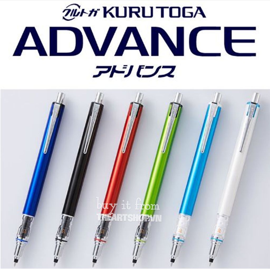 Chì bấm cơ khí tự xoay ngòi UNI Kuru Toga 0.5mm - UNI Kuru Toga Advance M5-559 Mechanical Pencil 0.5mm