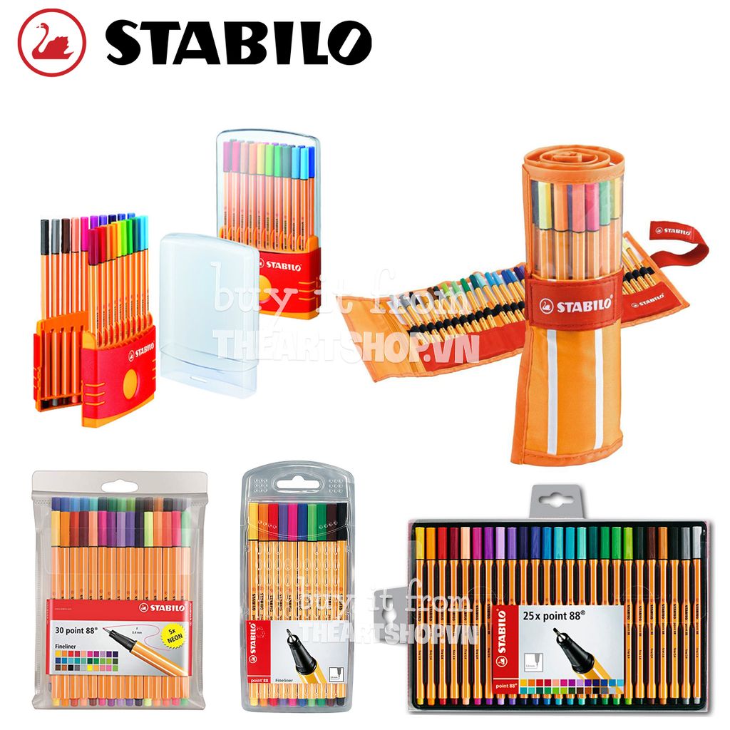 Bộ bút line STABILO - STABILO Point 88 Fineliner Marker Pen Set 10/20/25/30 colors