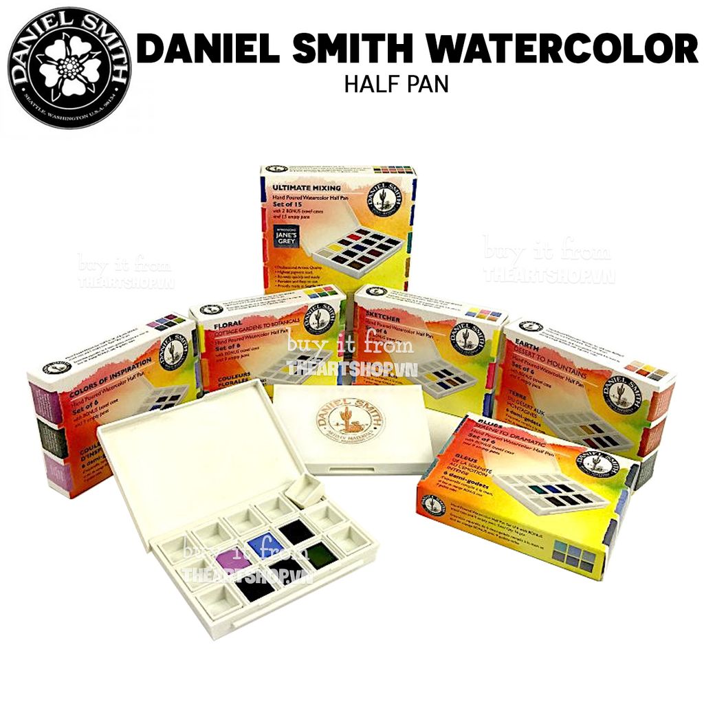 Màu nước DANIEL SMITH dạng nén - DANIEL SMITH Watercolor Half Pans