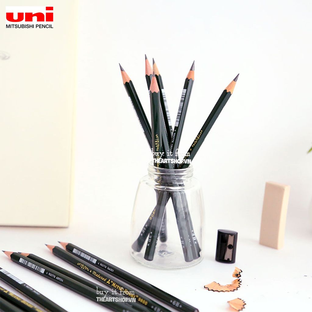 Chì phác thảo MITSUBISHI -  UNI MITSUBISHI 9800 Wooden Pencil - 2B