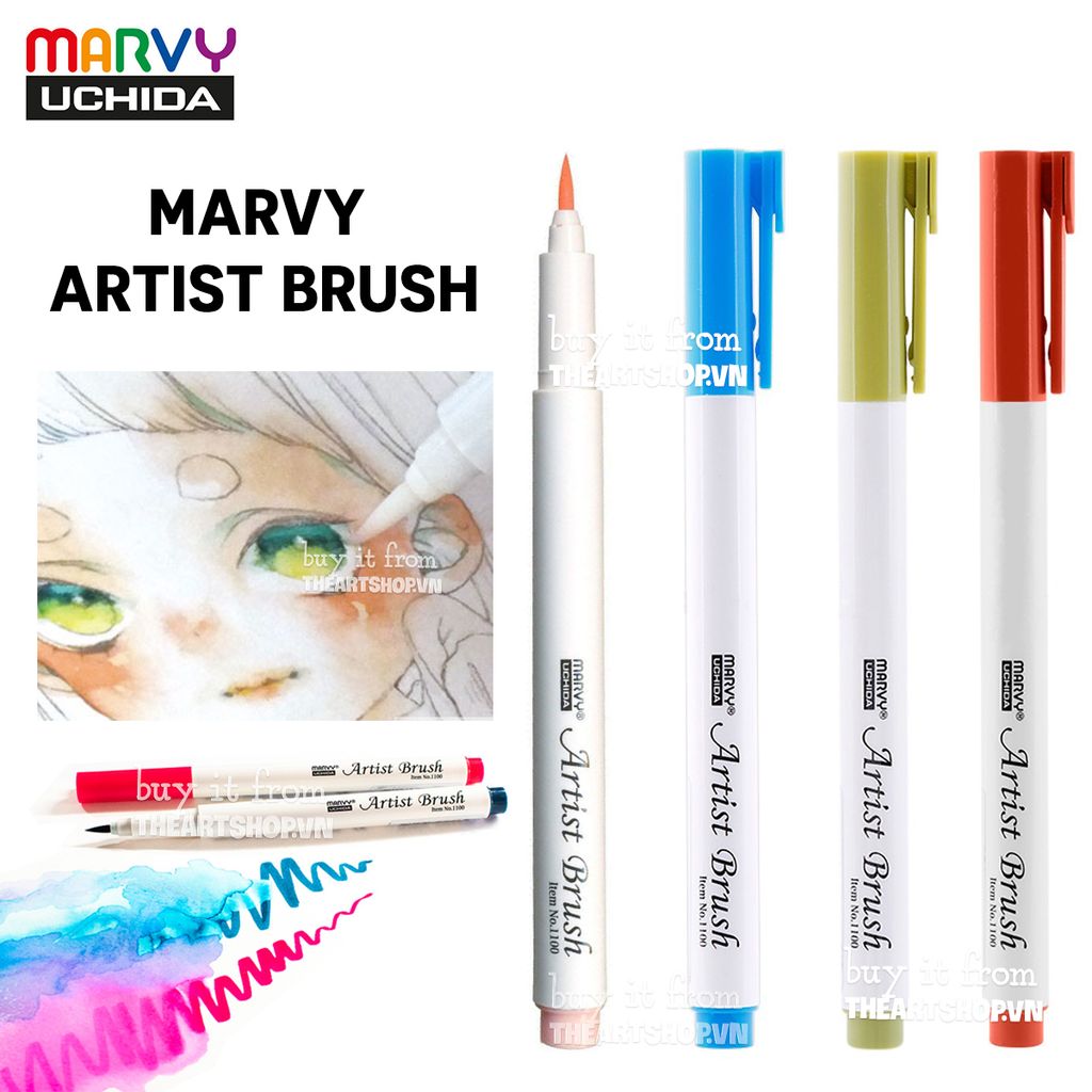 Bút cọ màu nước MARVY Artist Brush