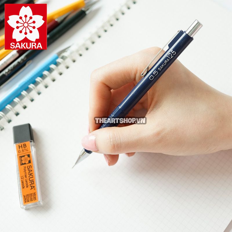 Chì bấm cơ khí SAKURA 0.5mm - SAKURA Mechanical Pencil 0.5mm