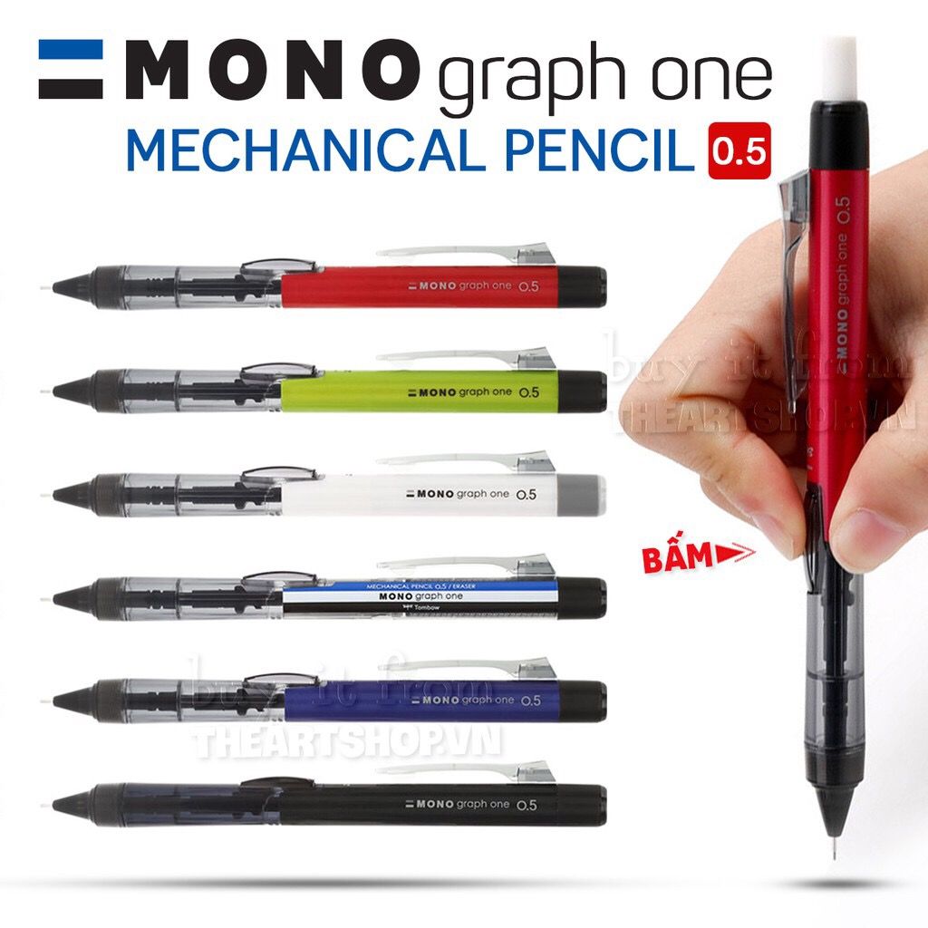 Chì bấm cơ khí TOMBOW 0.5mm - TOMBOW Mono Graph One Mechanical Pencil 0.5mm