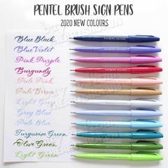 Bút viết thư pháp PENTEL Fude Touch màu pastel (Bán lẻ)