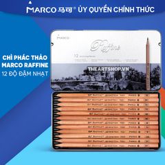 Chì phác thảo MARCO - MARCO Raffine 12 sketching pencils (3H-9B)
