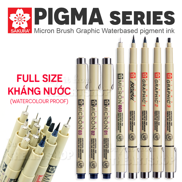 Bút line đi nét màu đen chuyên nghiệp SAKURA - SAKURA Pigma Micron Pen