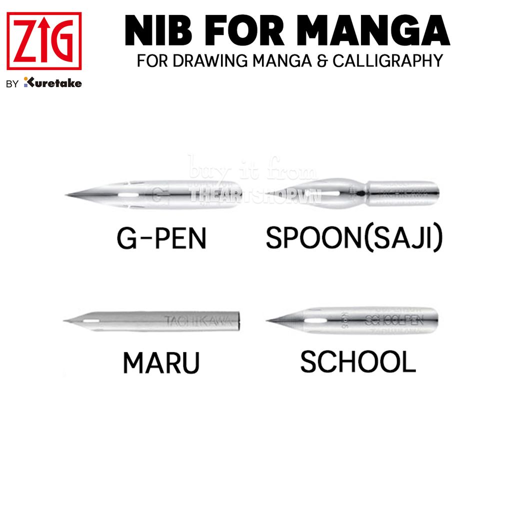 Ngòi bút sắt KURETAKE - KURETAKE Zig Cartoonist Nib for Manga