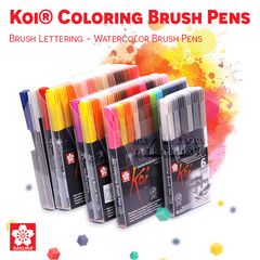 Bộ bút cọ màu nước SAKURA - SAKURA KOI Coloring Brush Pen