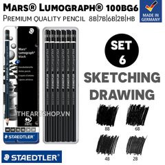 Bộ chì phác thảo STAEDTLER - STAEDTLER Mars® Lumograph® 100BG6 - Set 6