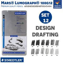 Bộ chì phác thảo STAEDTLER - STAEDTLER Mars® Lumograph® 100G12 - Set 12