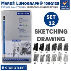 Bộ chì phác thảo STAEDTLER - STAEDTLER Mars® Lumograph® 100G12s - Set 12S