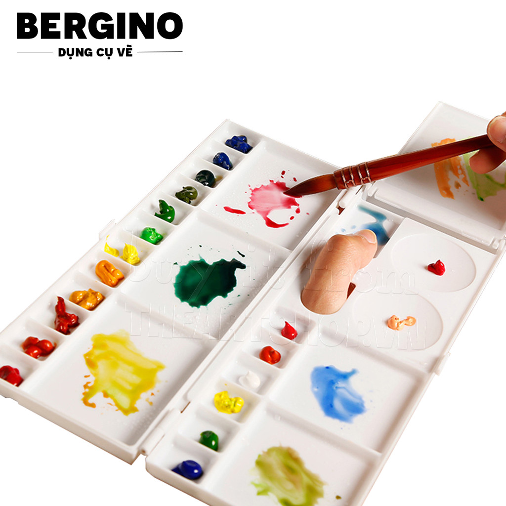 Bảng pha màu BERGINO - BERGINO Multifunctional Watercolor Painting Box (Palette)