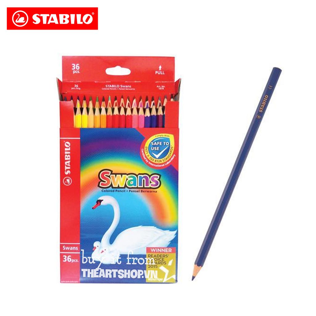 Bộ chì màu STABILO 36 màu - STABILO Swans Premium Edition Set 36 pencils colors