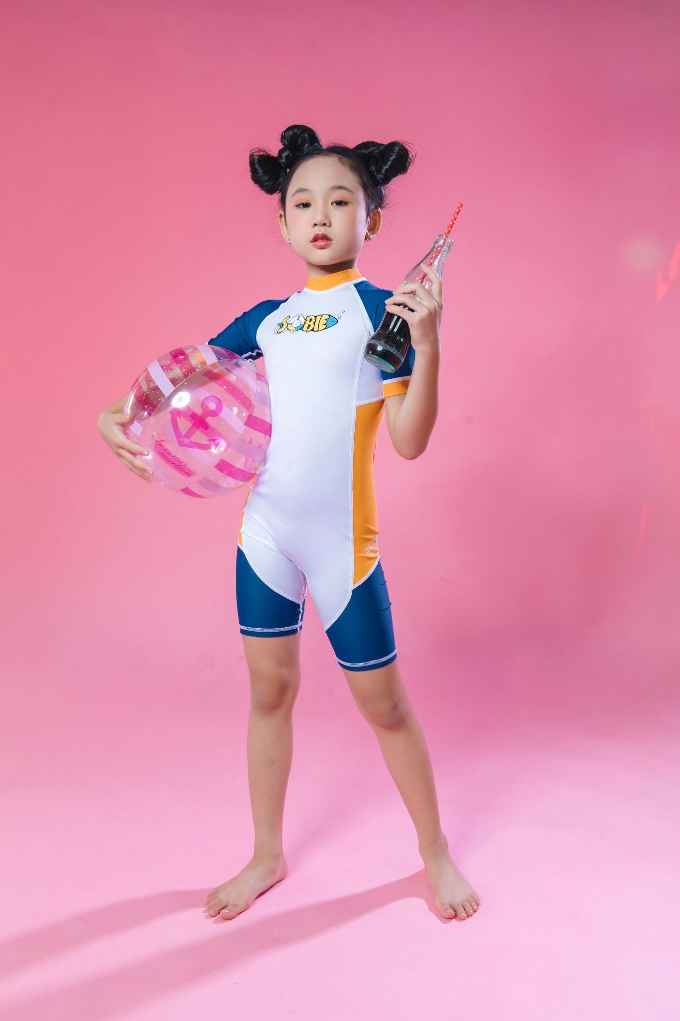 Đồ bơi liền thân Kid ngắn tay Sobie