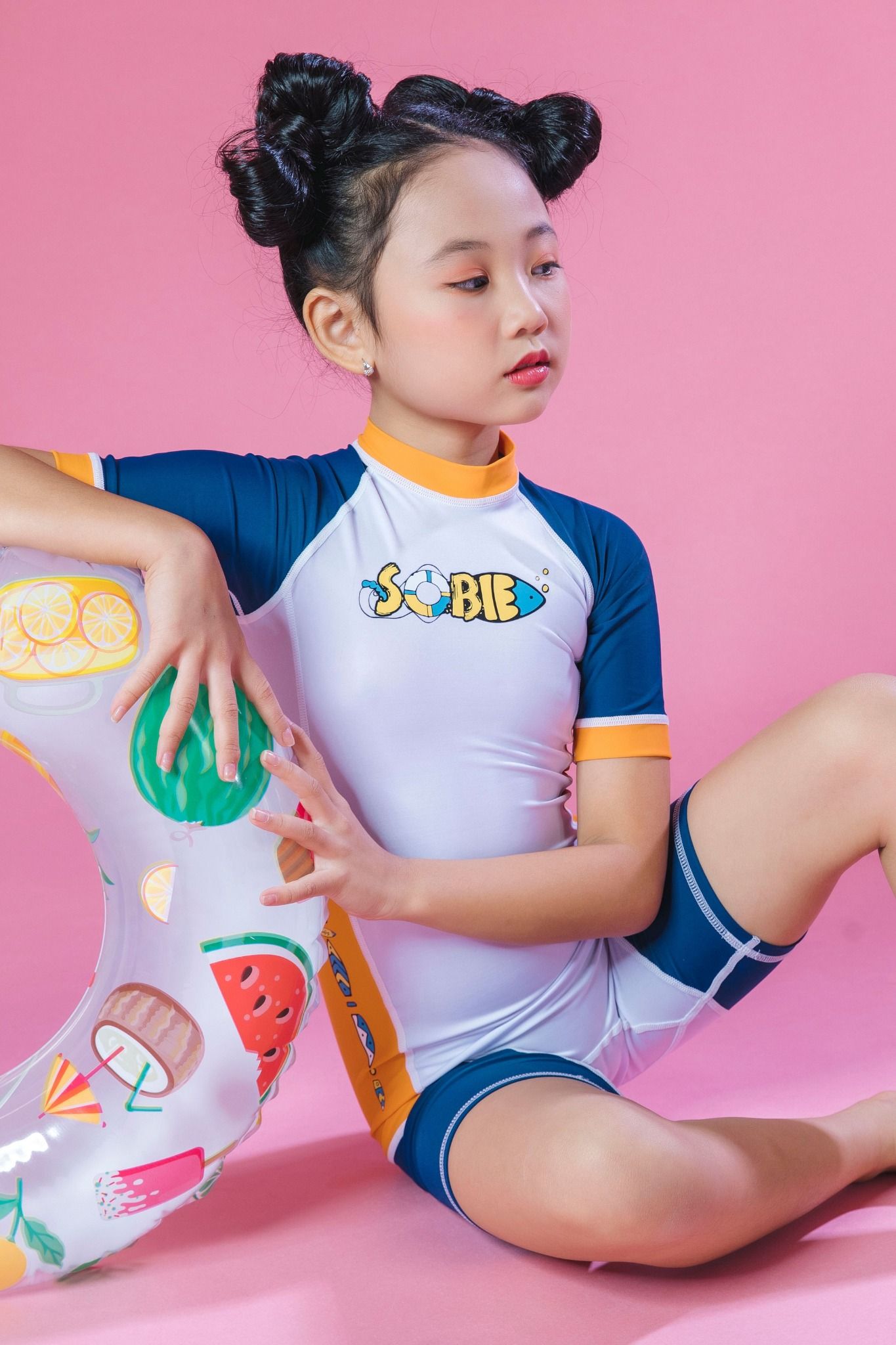 Đồ bơi liền thân Kid ngắn tay Sobie