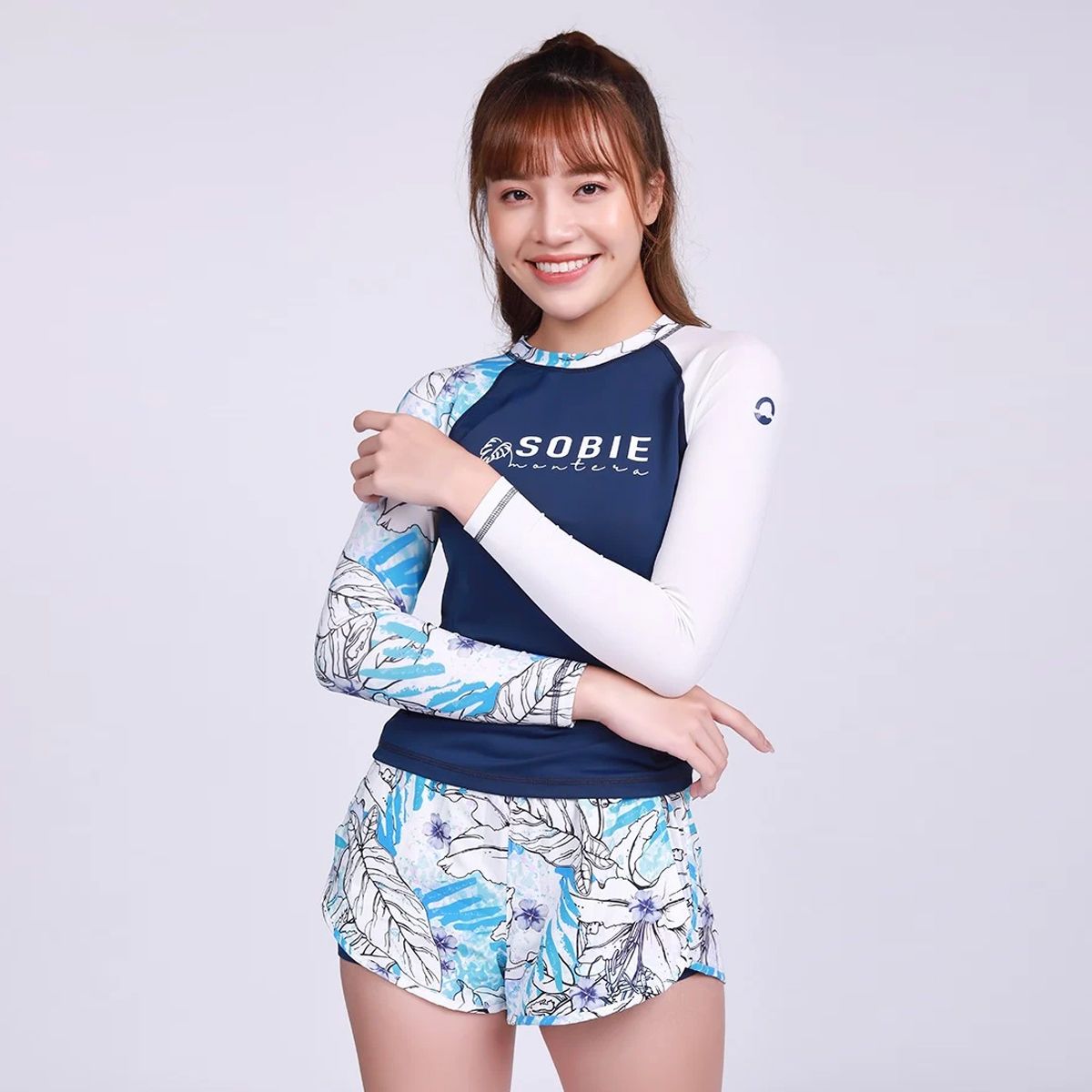 Đồ Bơi Nữ Big Size White Navy Montera