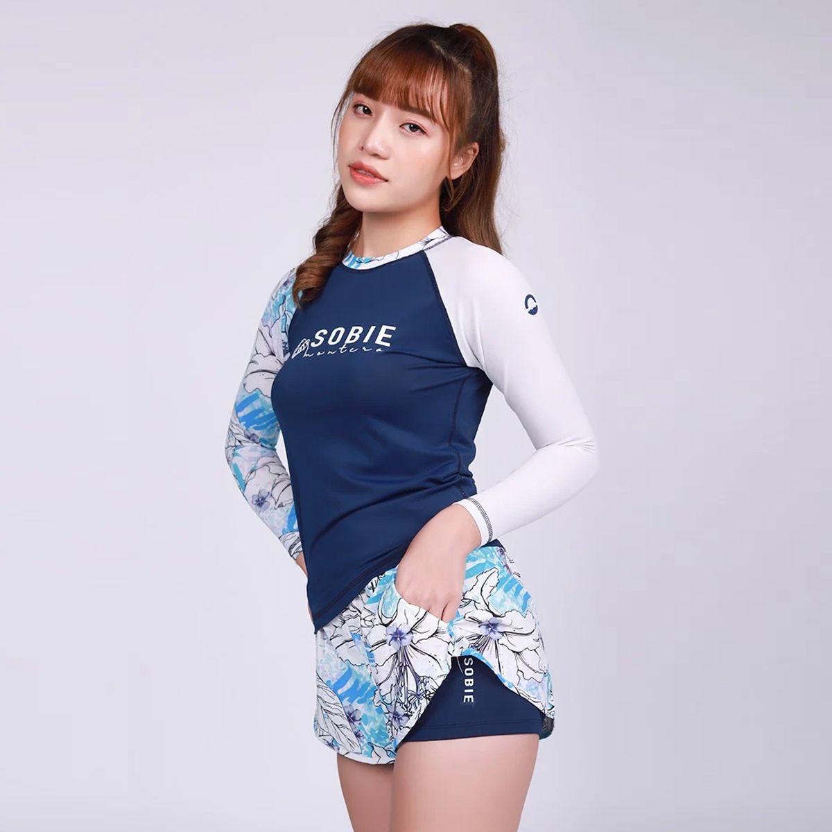 Đồ Bơi Nữ Big Size White Navy Montera