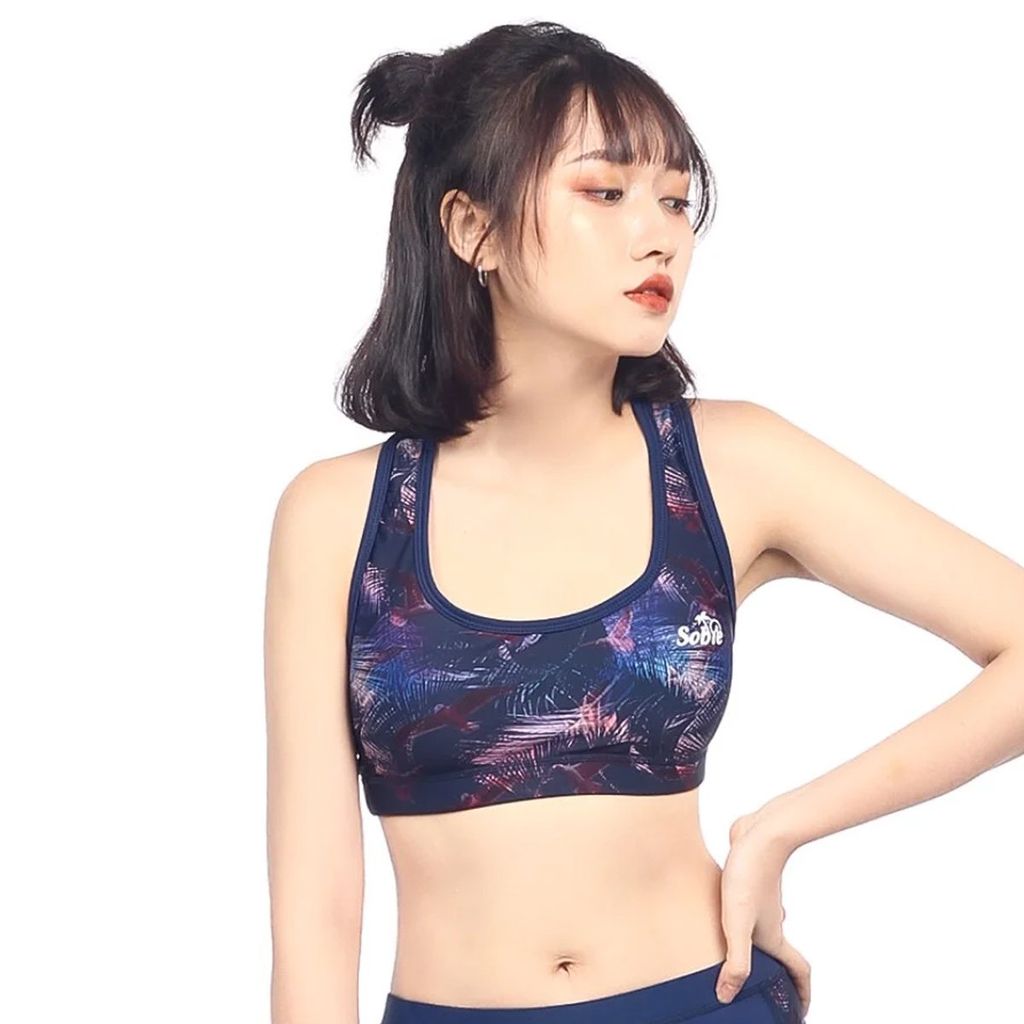 Áo bra bơi Sobie woman navy seagull