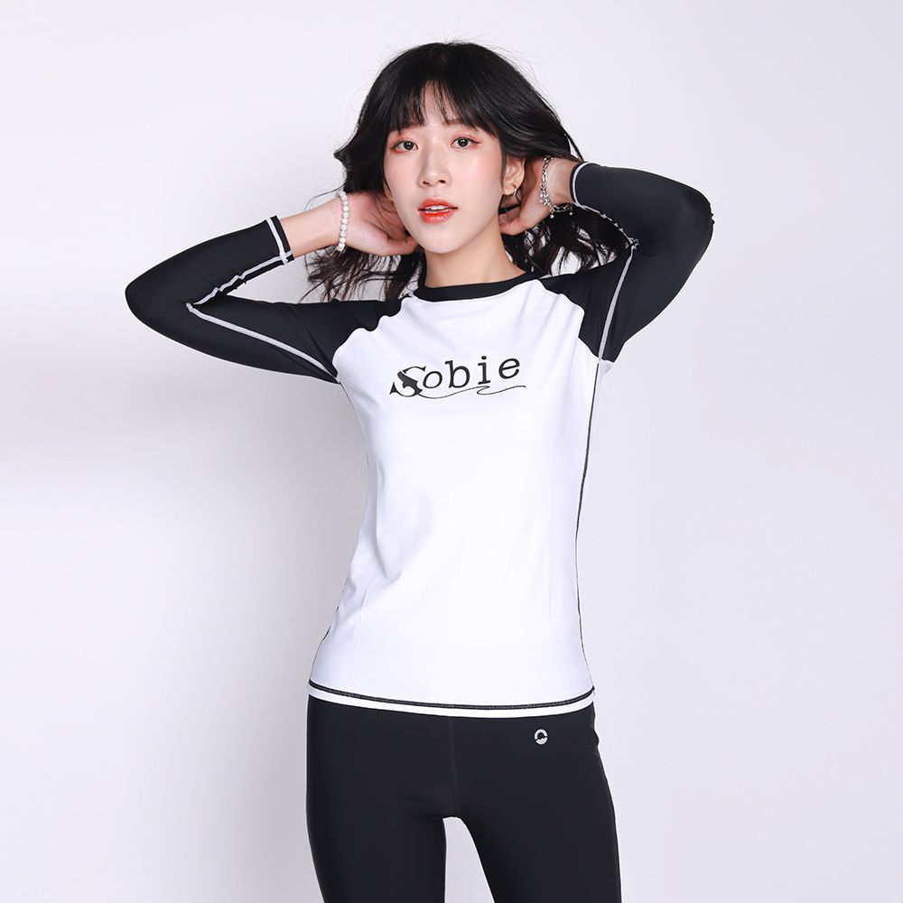 Áo bơi nữ Basic Black White