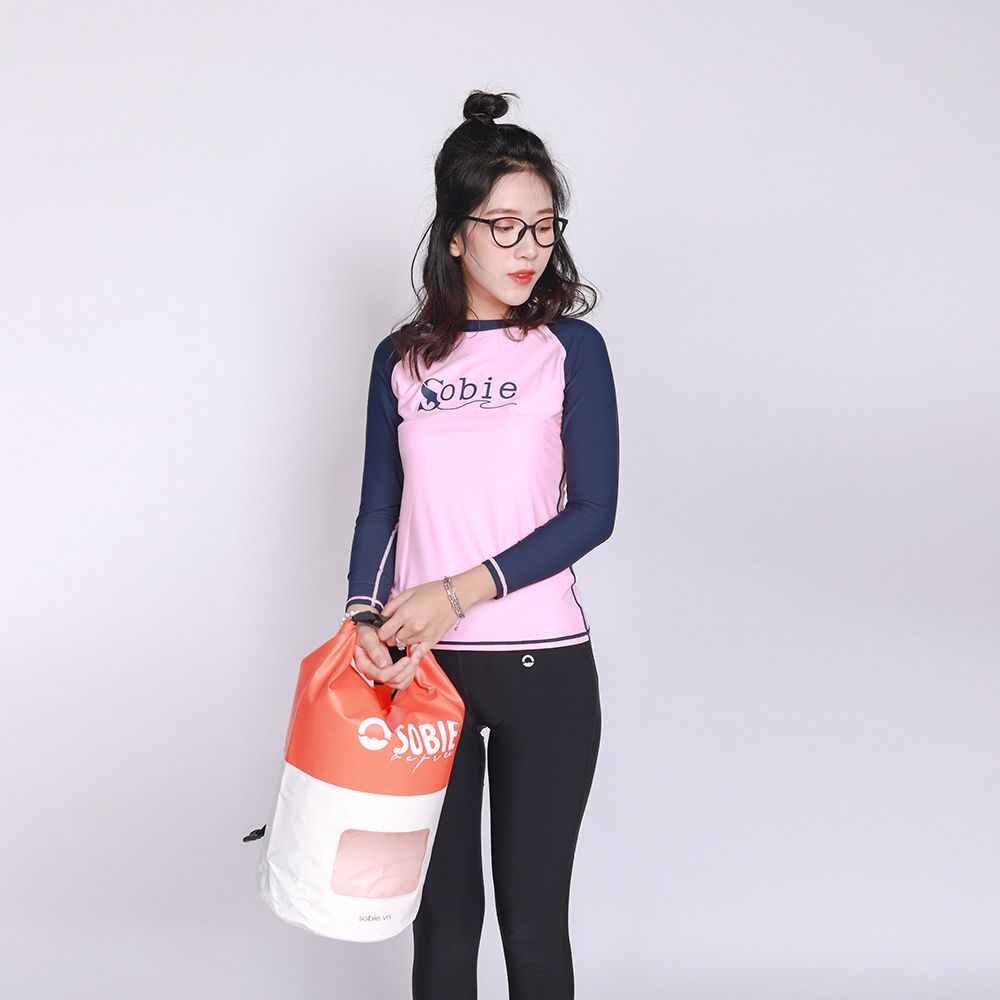 Áo bơi nữ Basic Pink Navy