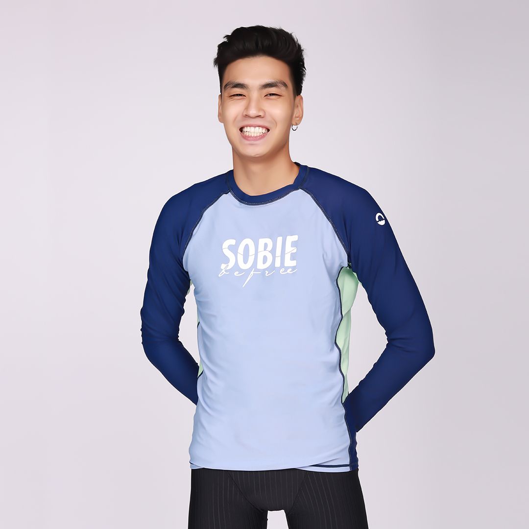 Áo Bơi Nam Wave Long Sleeved Light Blue