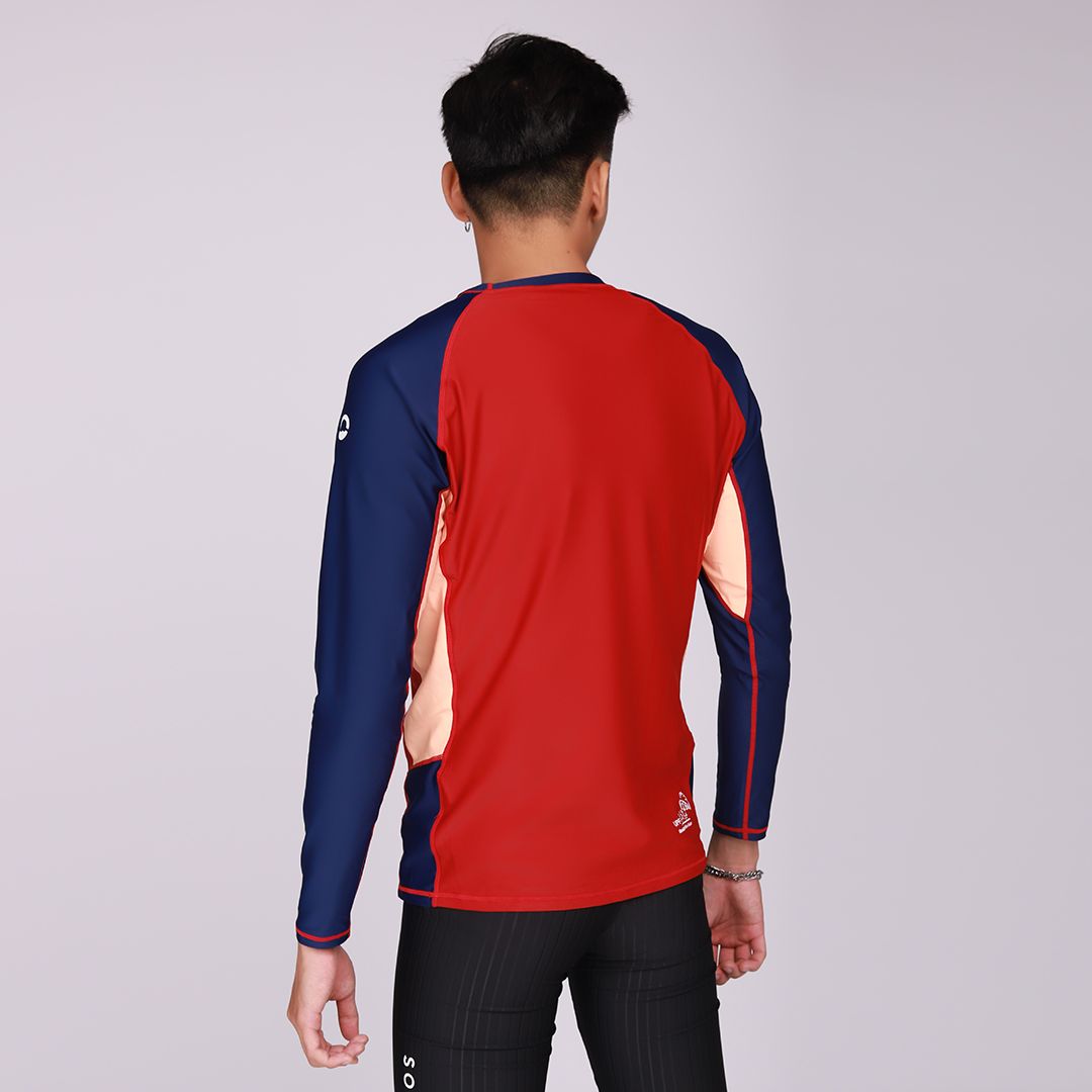 Áo Bơi Nam Wave Long Sleeved Bordeaux