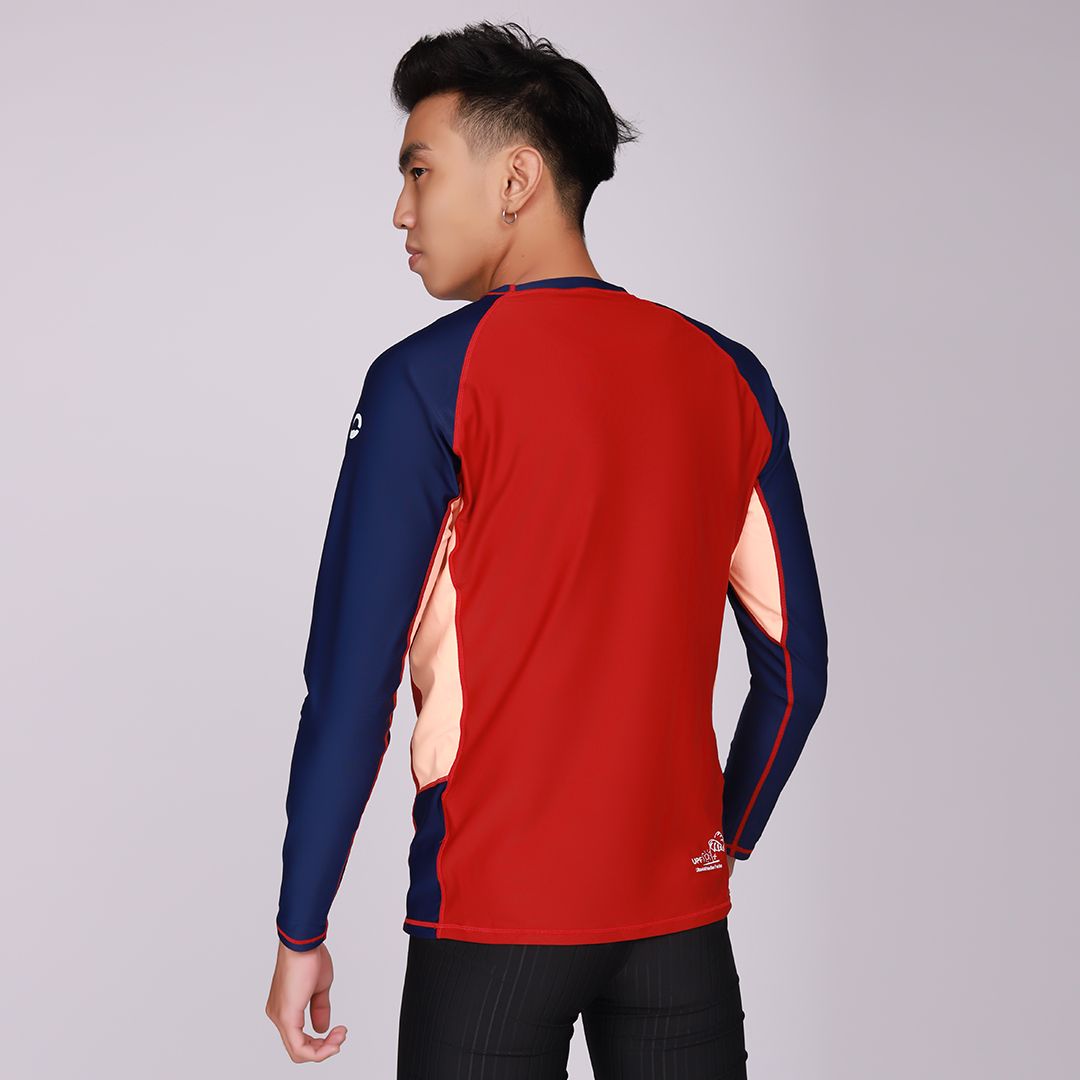 Áo Bơi Nam Wave Long Sleeved Bordeaux