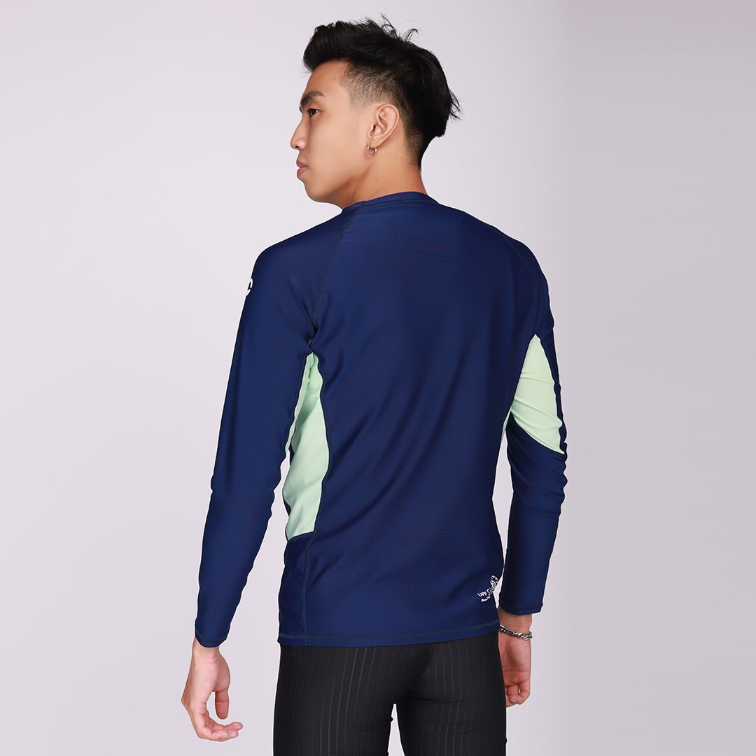 Áo Bơi Nam Wave Long Sleeved Navy Blue