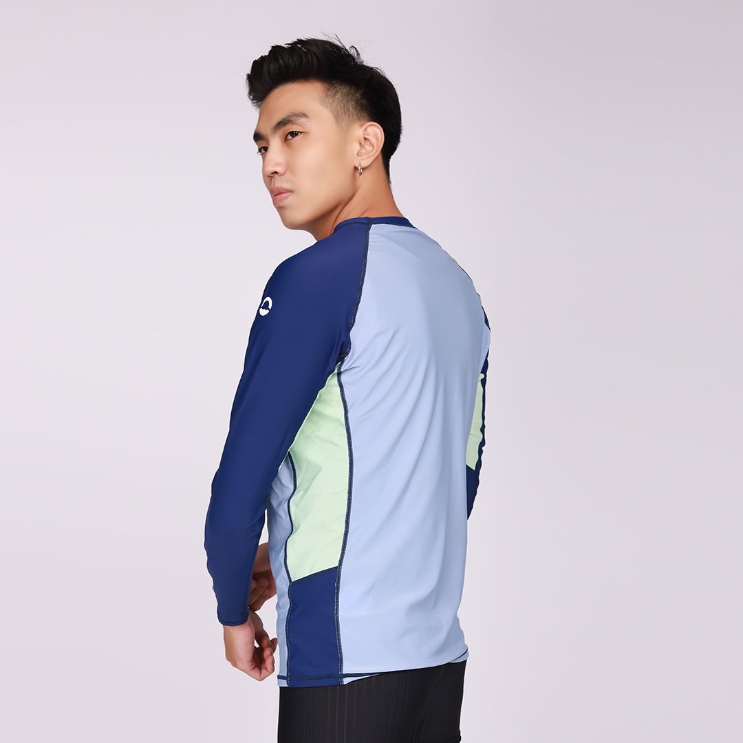 Áo Bơi Nam Wave Long Sleeved Light Blue