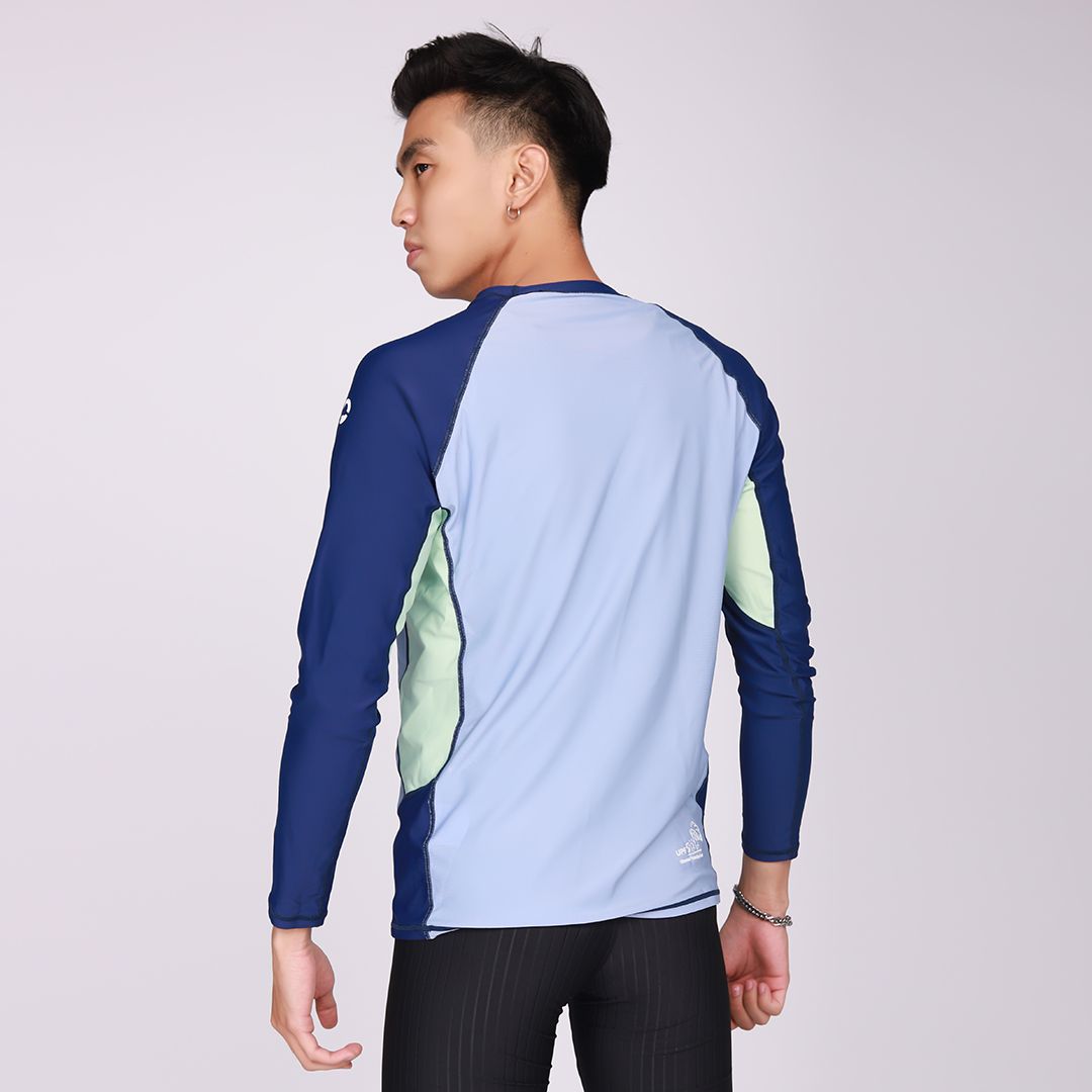 Áo Bơi Nam Wave Long Sleeved Light Blue