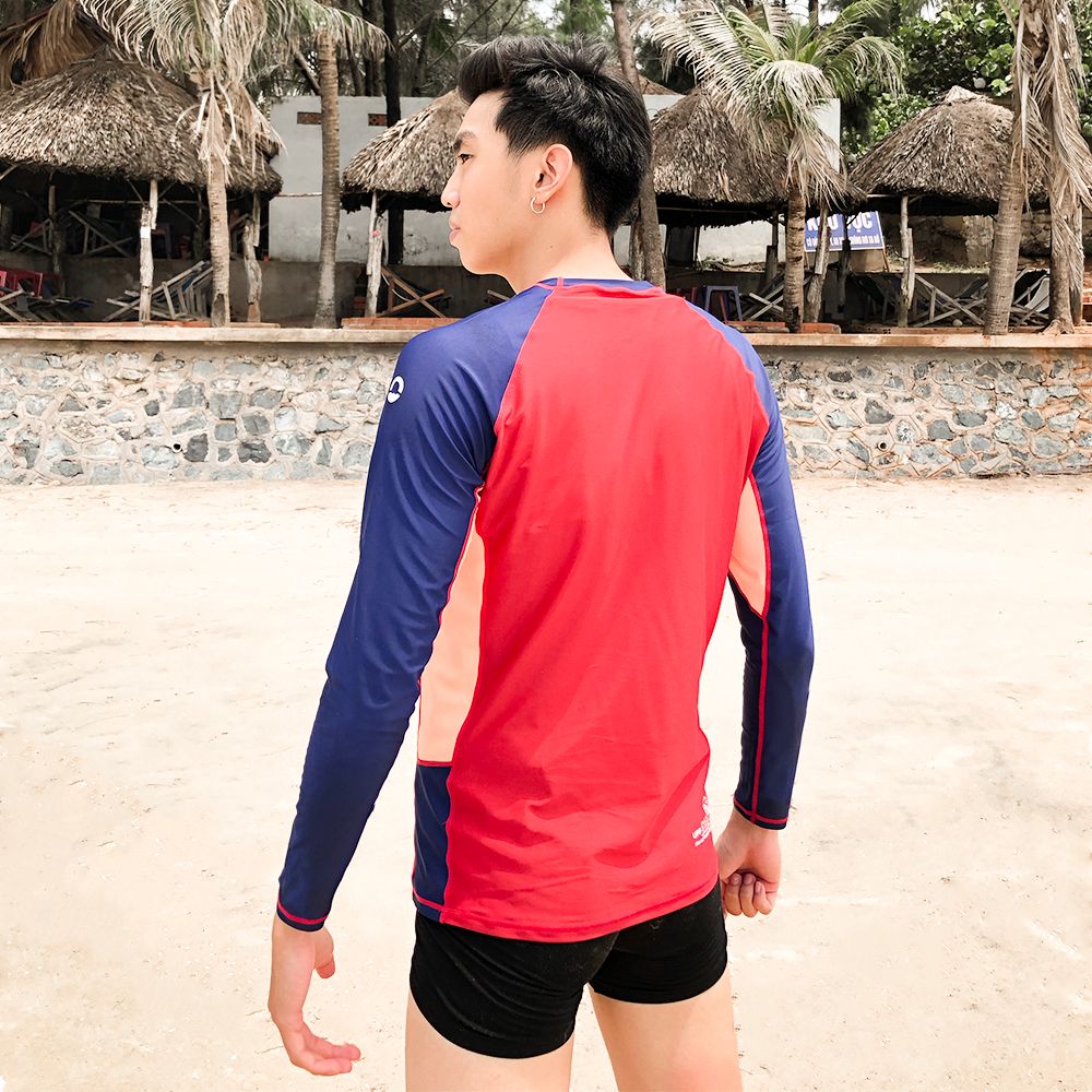 Áo Bơi Nam Wave Long Sleeved Bordeaux