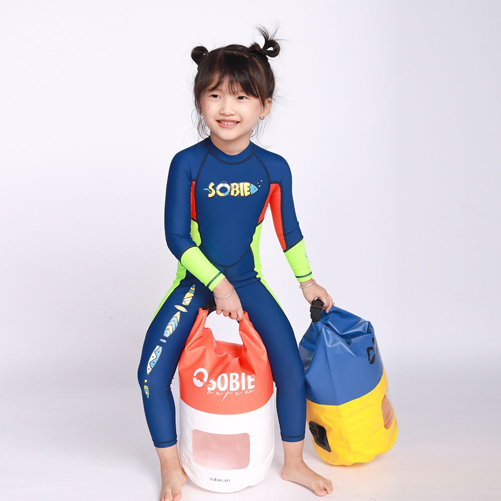 Đồ Bơi Trẻ Em Liền Thân Tay Dài Giữ Nhiệt Chống Nắng Sobie
