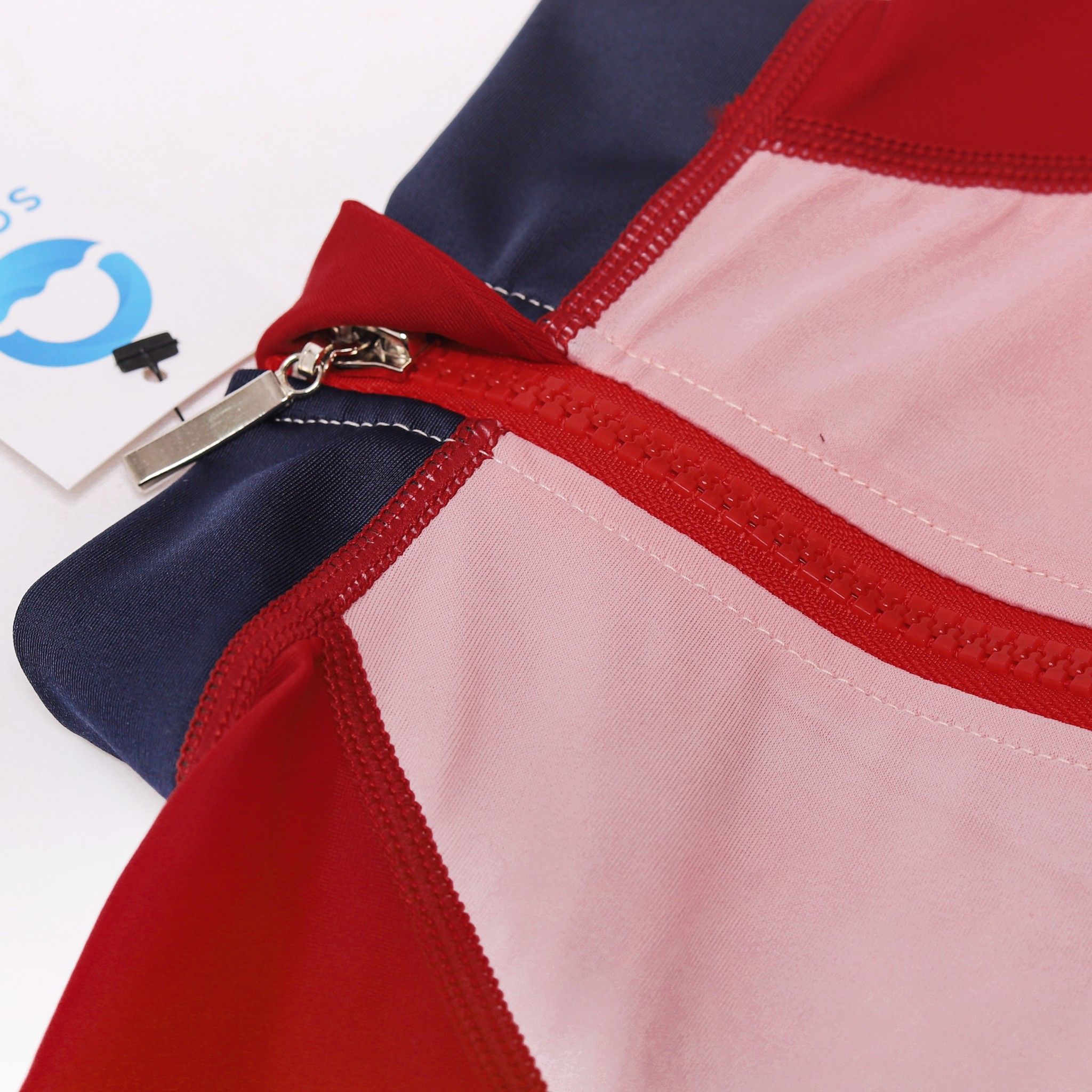 Đồ bơi trẻ em liền thân tay ngắn Red-Pink