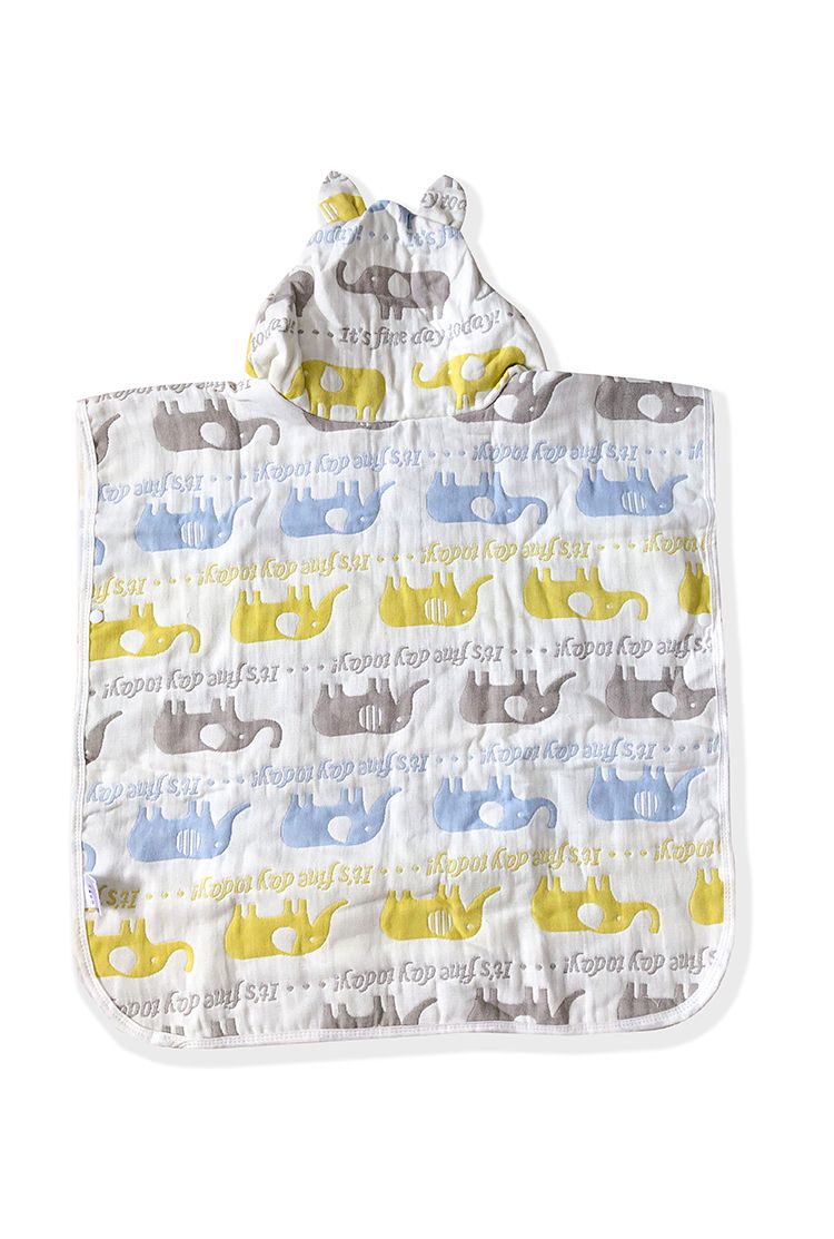 Khăn tắm trẻ em poncho elephant